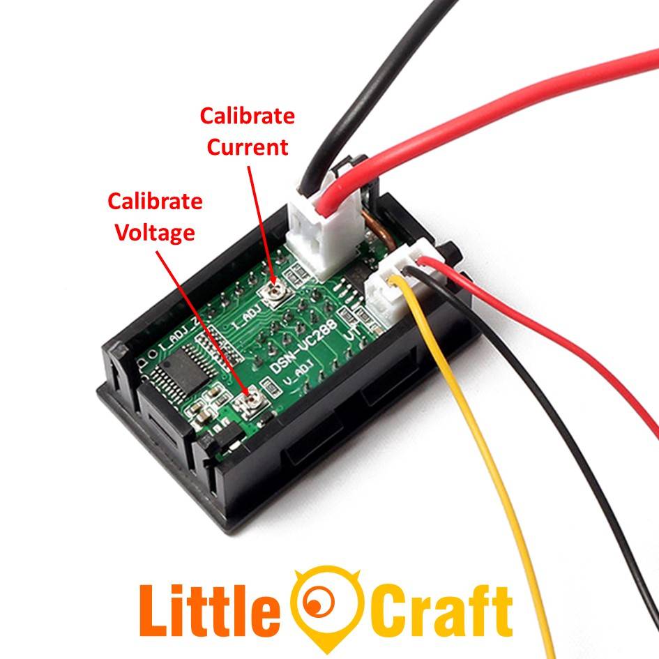 Panel Mount Digital Volt & Amp Meter (0100VDC & 0100A) With Current Shunt