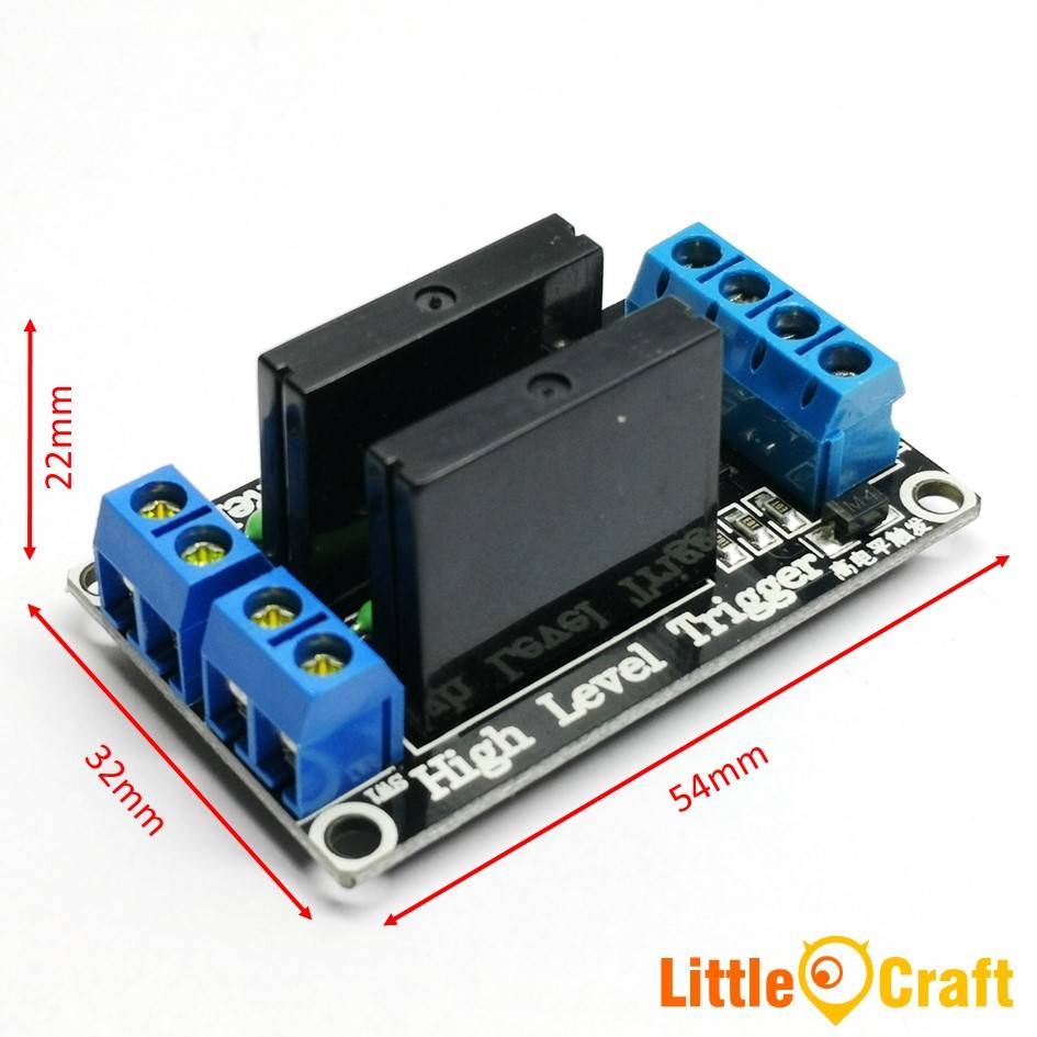 2 Channel 5V SSR Solid State Relay High Level Trigger
