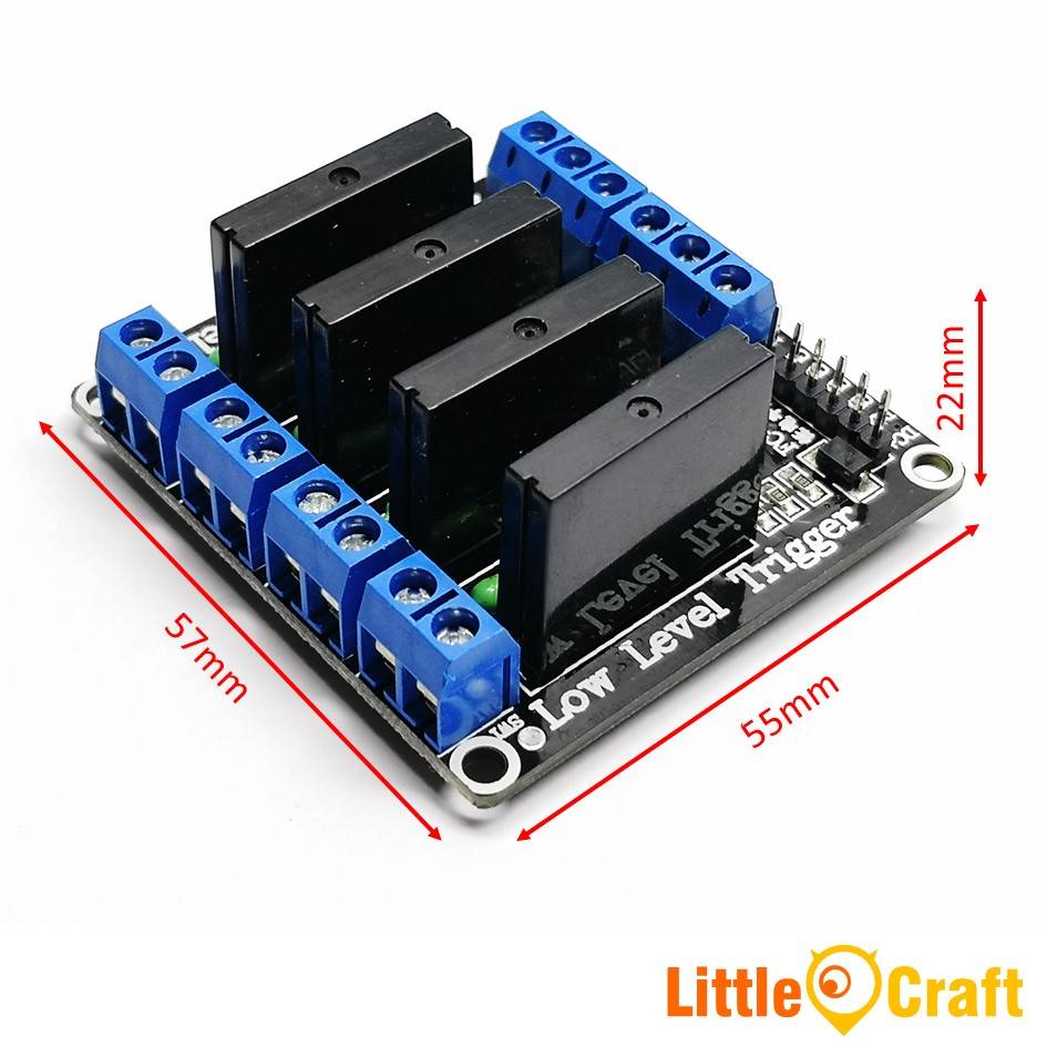 4 Channel 5V SSR Solid State Relay - Low Level Trigger
