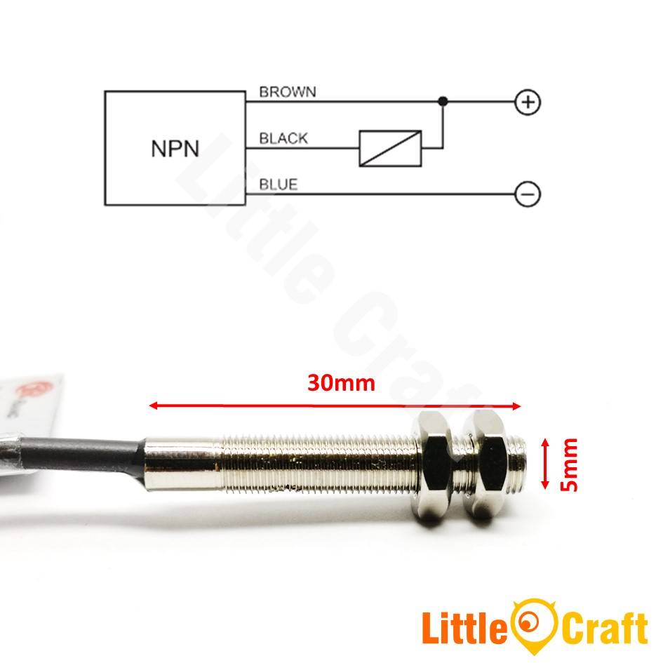Inductive Proximity Sensor M5 1mm NonContact Metal Detection