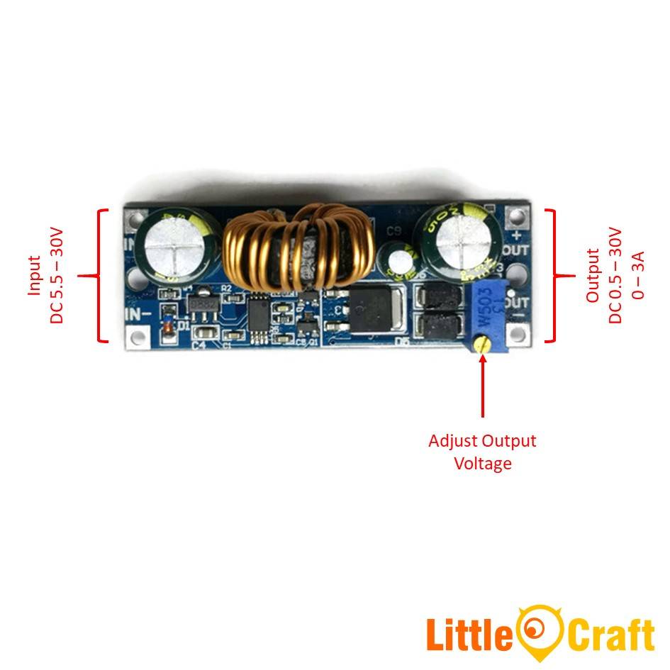 30V 3A Auto Step Up / Down DCDC Converter