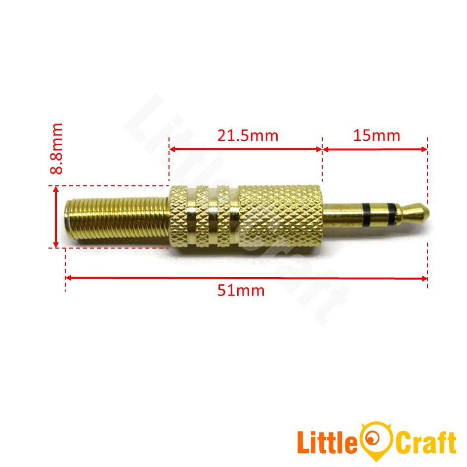 3.5mm Stereo Audio Microphone Jack Plug Gold Plating