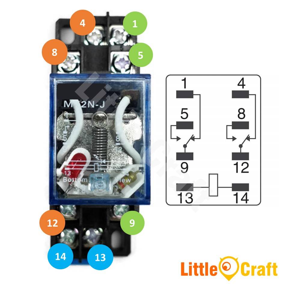 MY2N 12VDC 24VDC 240VAC Compatible Relay & Base