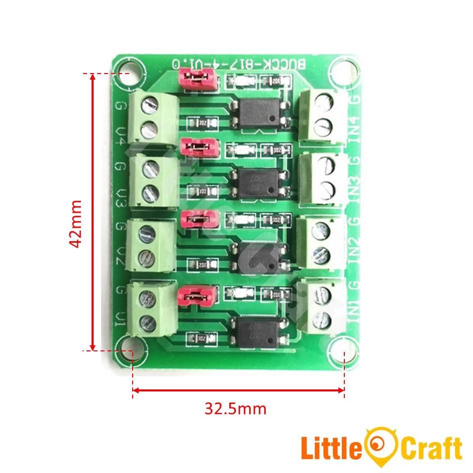 4 Channel Optocoupler Isolated Protection Module