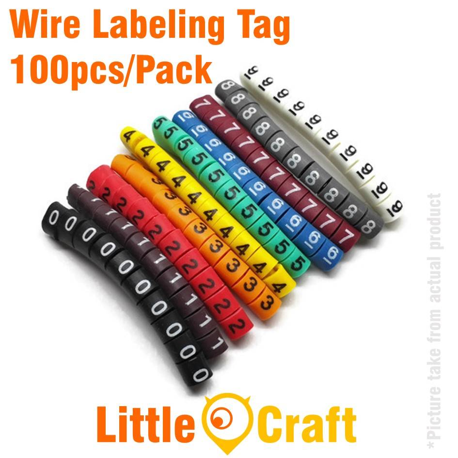 Cable Label Tag Number 09 100pcs/pack