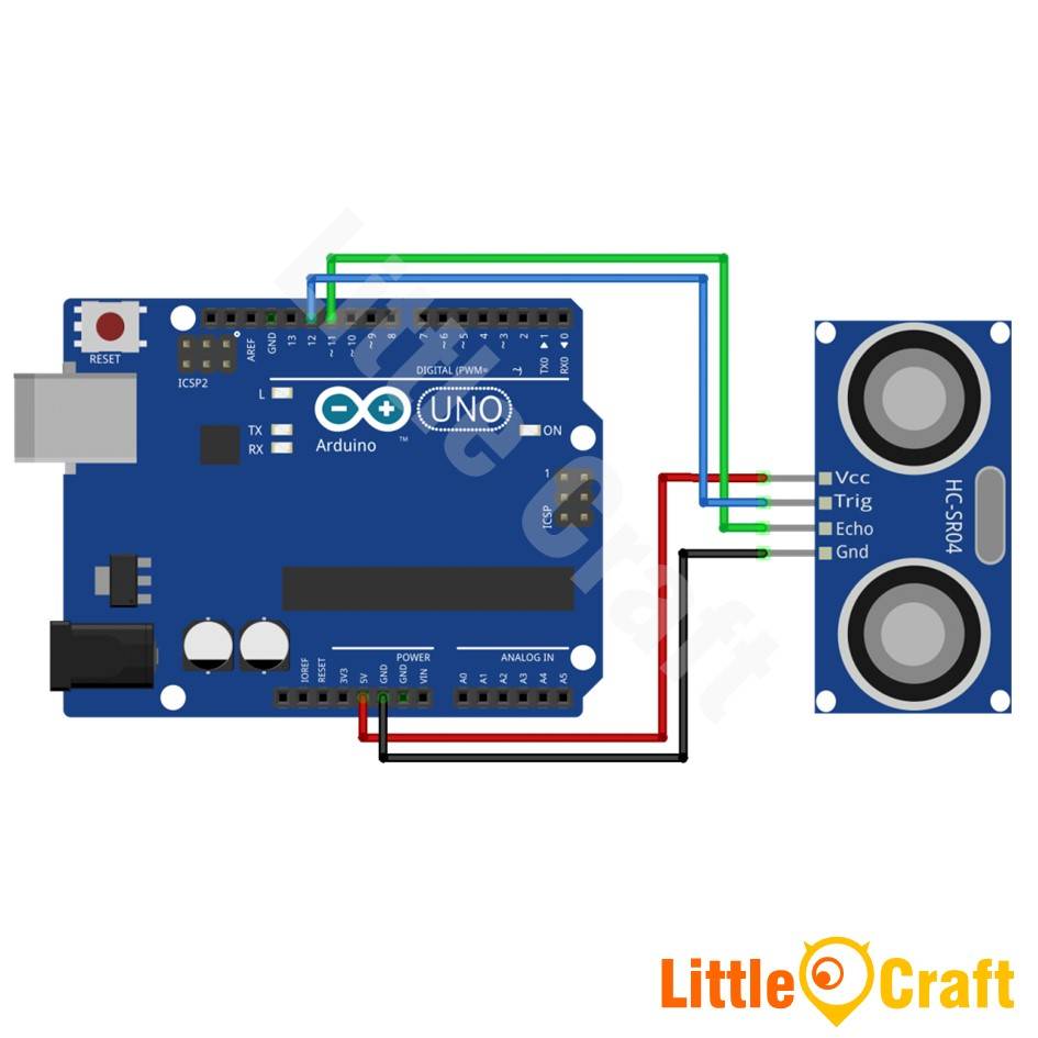 HC-SR04 Ultrasonic Sensor Distance Measuring Module - 5pcs Pack