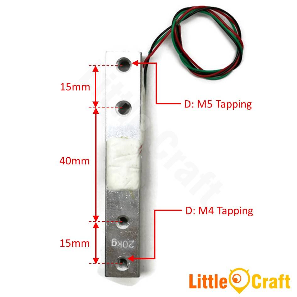 20kg Load Cell + Amplifier HX711 Module Combo