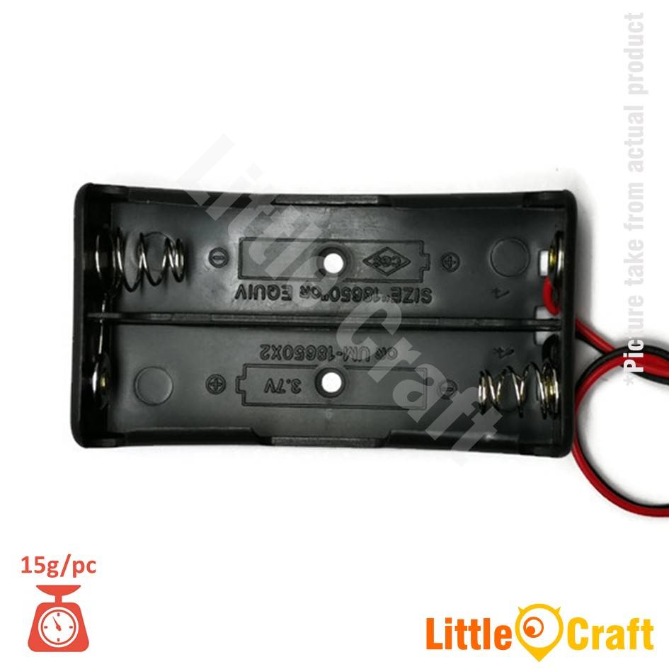 18650 Double Cell Two Slot 3.7V Battery Holder 5pcs Pack