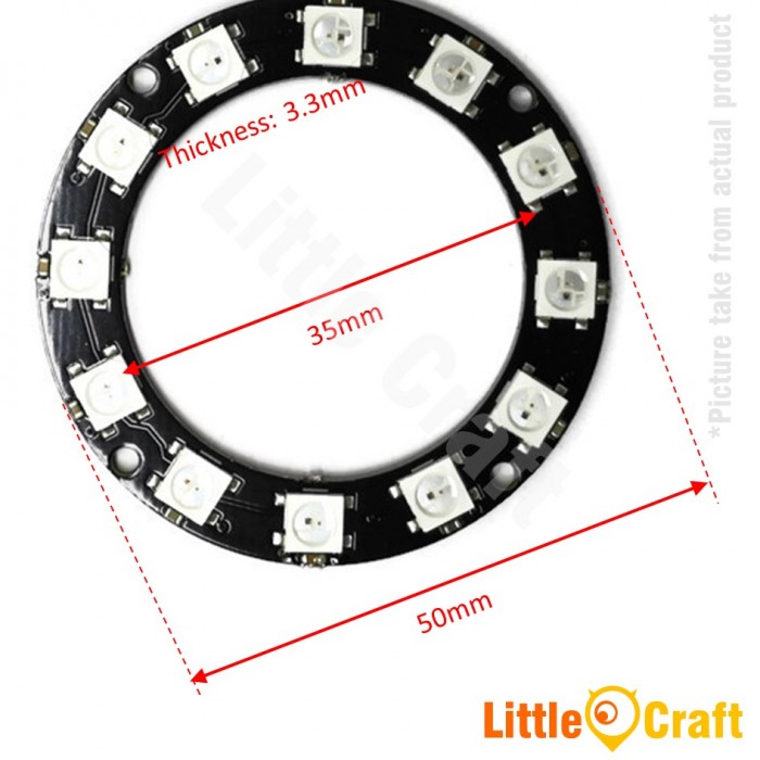RGB LED Ring 12x WS2812 5050 NeoPixel Module