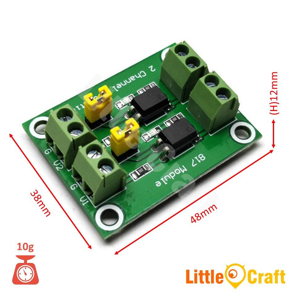 2 Channel Optocoupler Isolated Protection Module