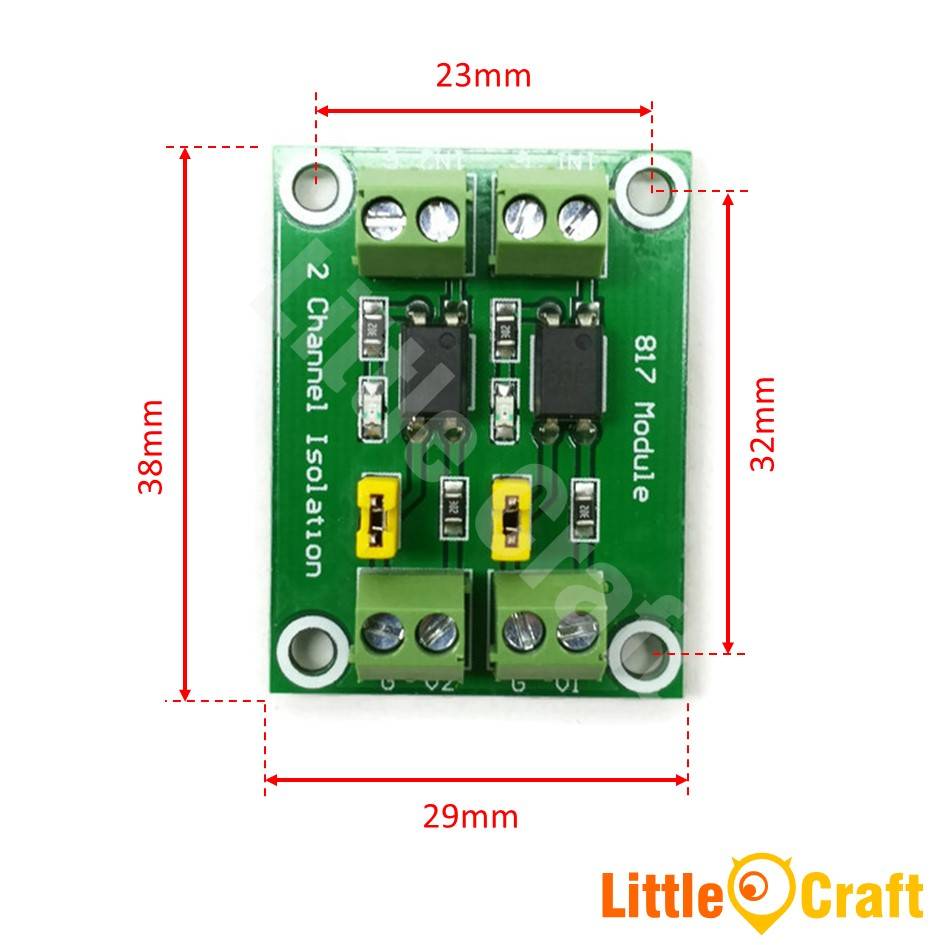 2 Channel Optocoupler Isolated Protection Module