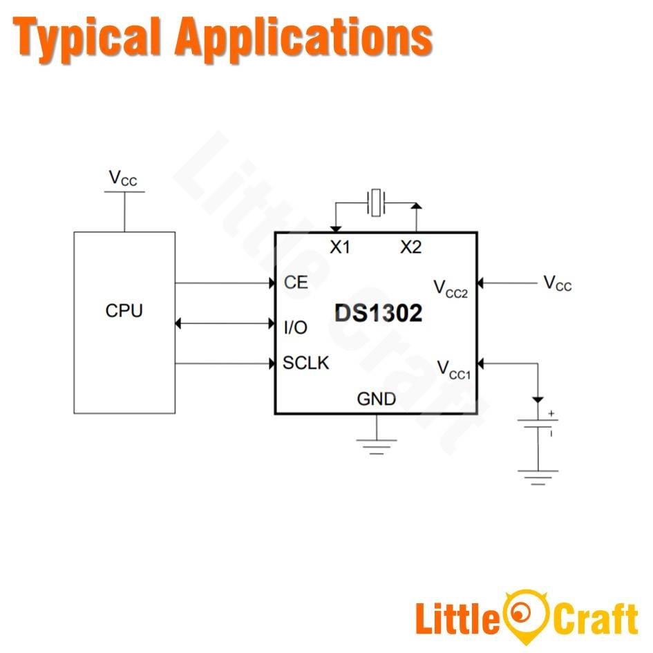DS1302 RTC Real Time Clock IC [DIP8]