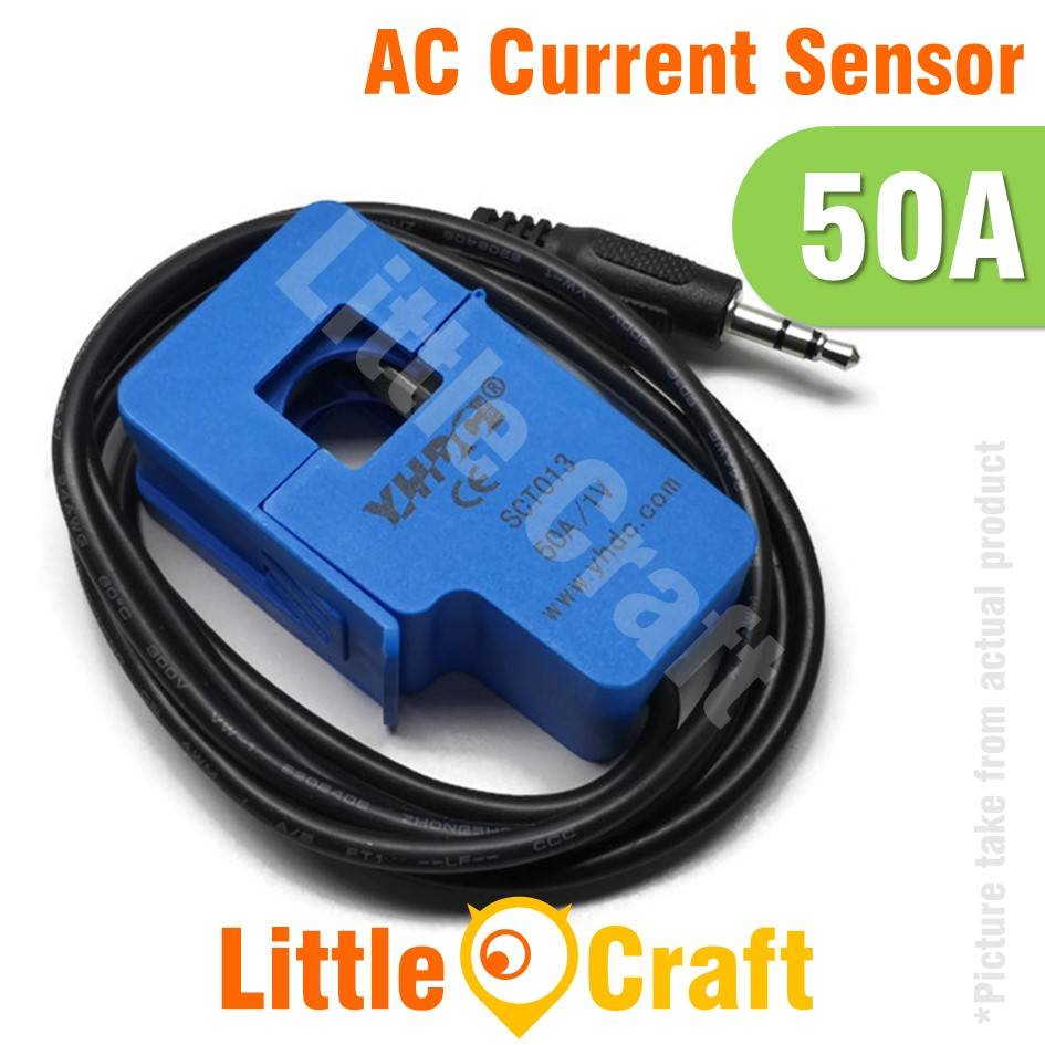 SCT013 50A NonInvasive AC Current Sensor Clamp Sensor