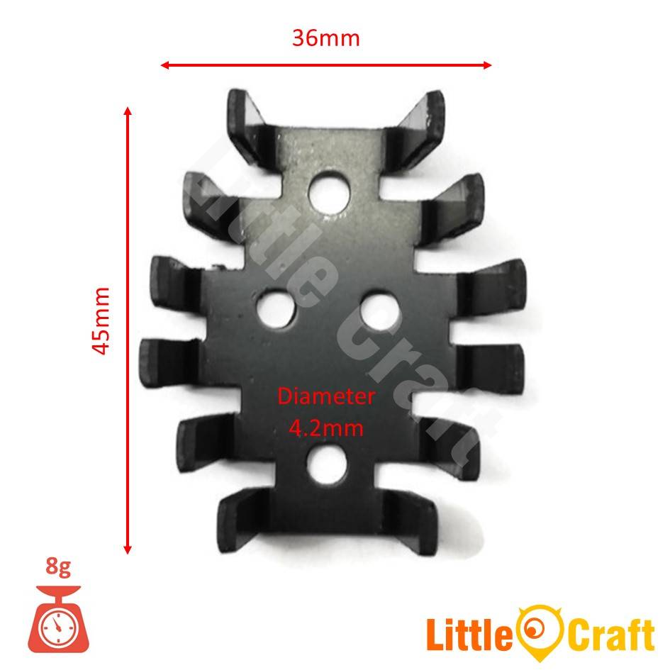 Heatsink 45x36x25mm TO3 Regulator MOSFET Transistor