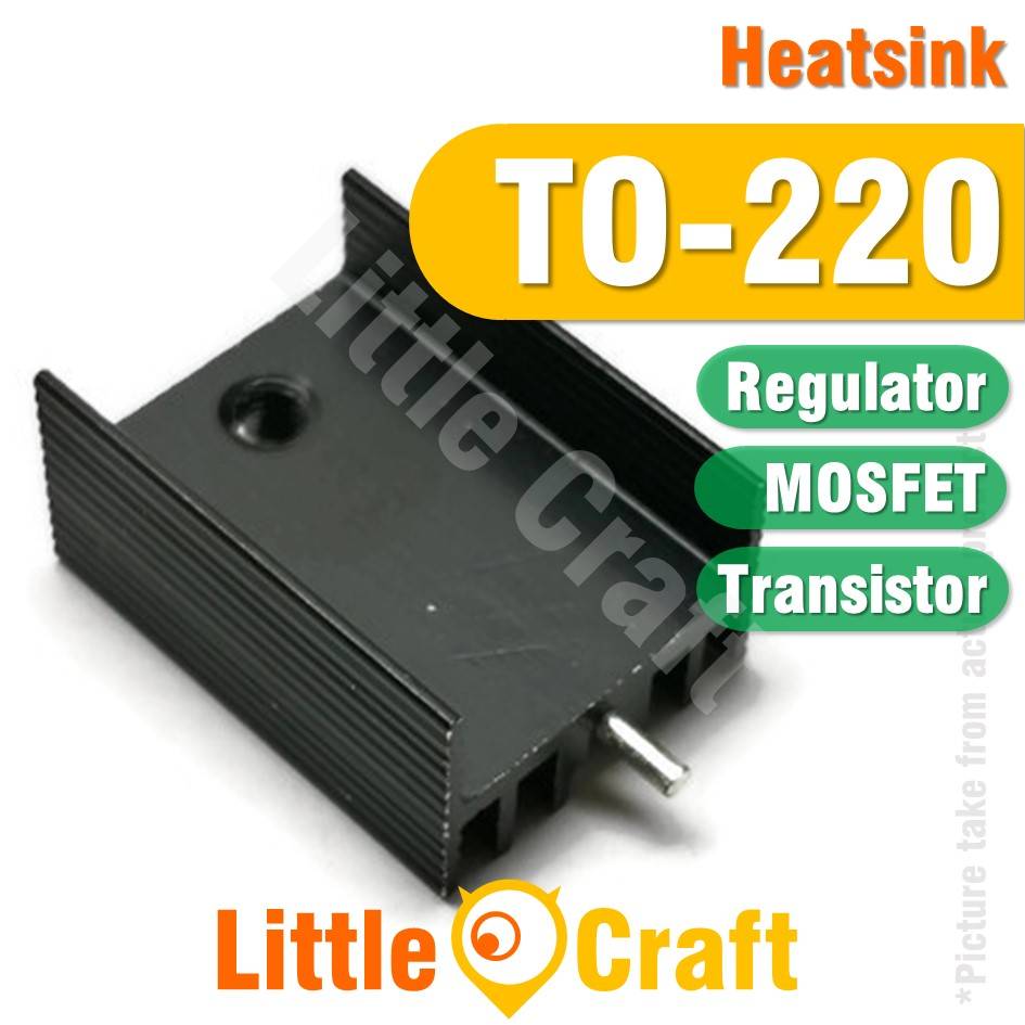 Heatsink 20x15x10mm TO220 Regulator MOSFET Transistor