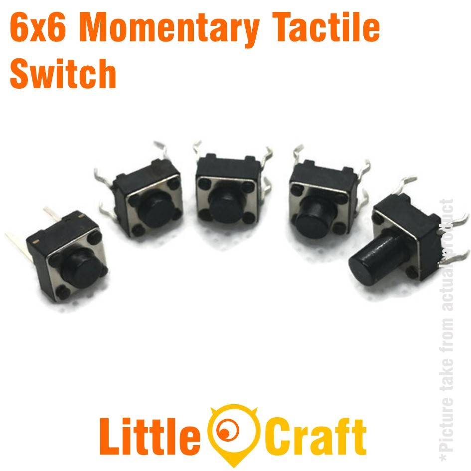 Momentary Tactile Switch Reset Button Tact Switch 6x6