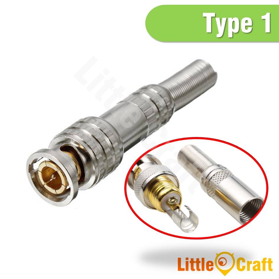 BNC Plug Male Female Connector RCA AV CCTV Solderless Connector