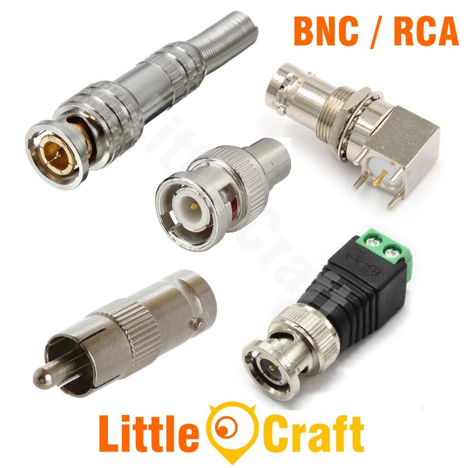 BNC Plug Male Female Connector RCA AV CCTV Solderless Connector