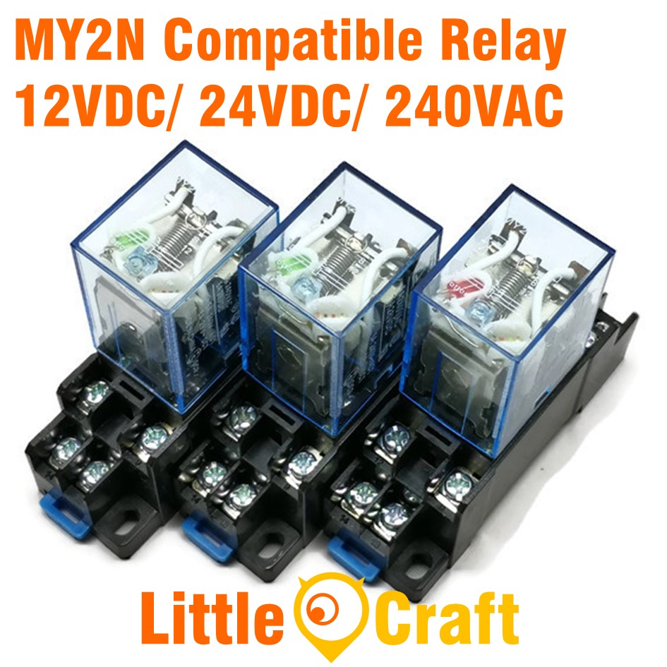 MY2N 12VDC 24VDC 240VAC Compatible Relay & Base