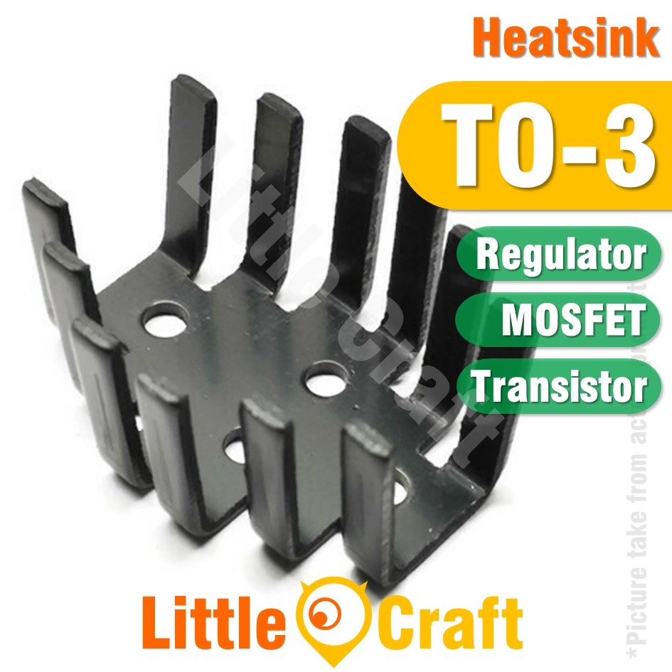 Heatsink 45x36x25mm TO3 Regulator MOSFET Transistor