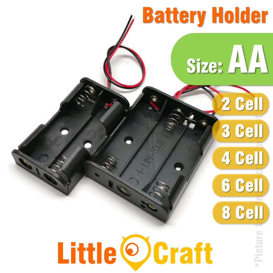 AA Battery Holder With Cable 1 Cell 2 Cell 3 Cell 4 Cell 6 Cell 8 Cell