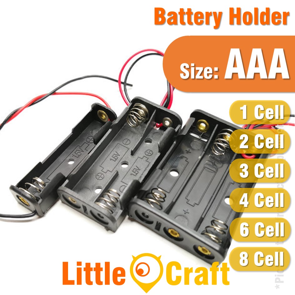 AAA Battery Holder With Cable 1 Cell 2 Cell 3 Cell 4 Cell 6 Cell 8 Cell