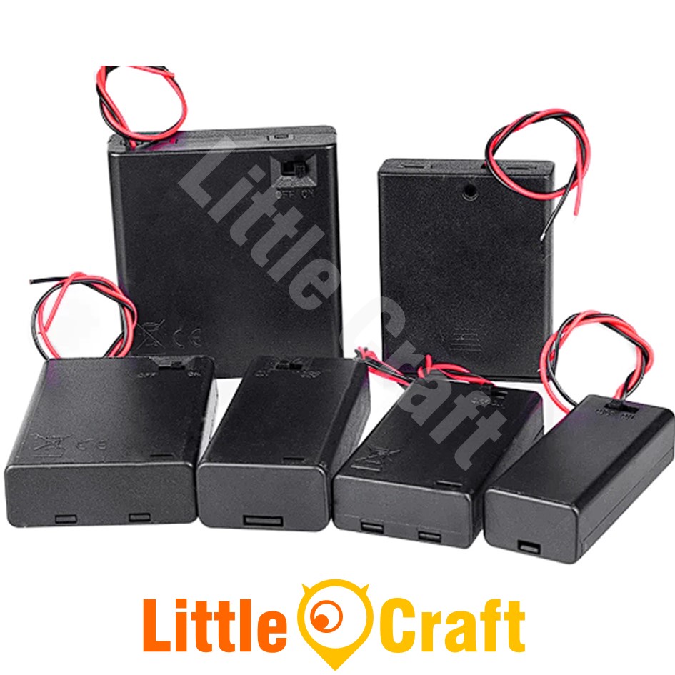 AA AAA Battery Holder With ON/OFF Switch 1 2 3 4 Cell Slot